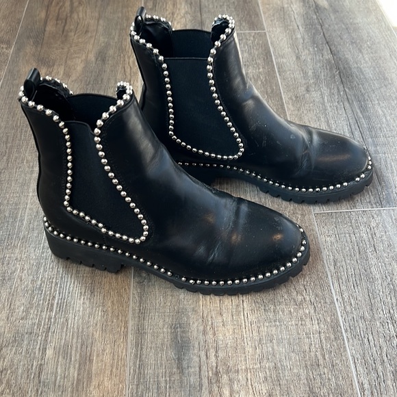 size 7 studded black booties - Picture 2 of 4